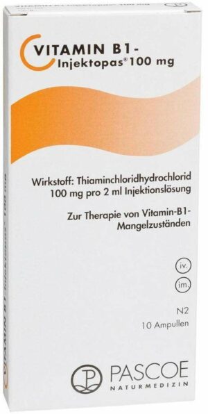 Vitamin B1 Injektopas 100 mg Injektionsl 10 X 2 ml