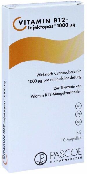 Vitamin B12 Injektopas 1000 µg 10 X 1 ml Injektionslösung