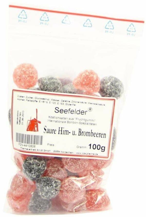 Seefelder Saure Him- und Brombeeren 100 G Bonbons