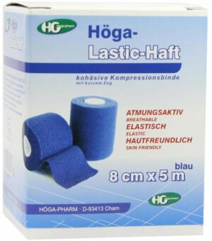 Höga Lastic Haft Binde 8cmx5m Blau