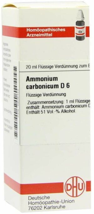 Ammonium Carbonicum D 6 Dilution