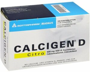 Calcigen D Citro 600 mg und 400 I.E. 100 Kautabletten