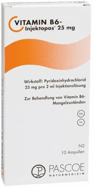 Vitamin B6 Injektopas 25 mg 10 X 2 ml Injektionslösung