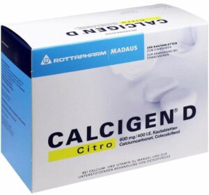 Calcigen D Citro 600 mg und 400 I.E. 200 Kautabletten