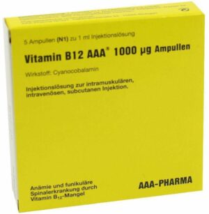 Vitamin B12 Aaa 1000 µg 5 X 1 ml Ampullen