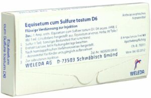 Equisetum Cum Sulfure Tostum D 6 Weleda 8 X 1 ml Ampullen