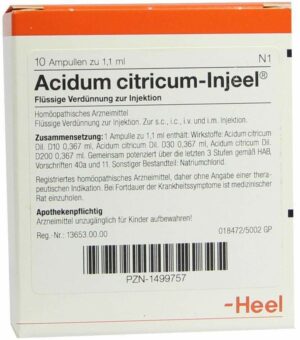 Acidum Citricum Injeel Ampullen 10 Ampullen