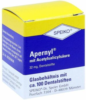 Apernyl Mit Acetylsalicylsäure Glas Mit 100 Dentalstiften