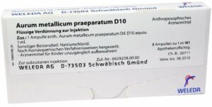 Aurum Metallicum Praeparatum D 10 Weleda 8 Ampullen