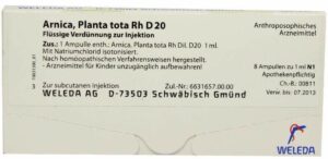 Arnica Planta Tota Rh D 20 Weleda 8 X 1 ml Ampullen