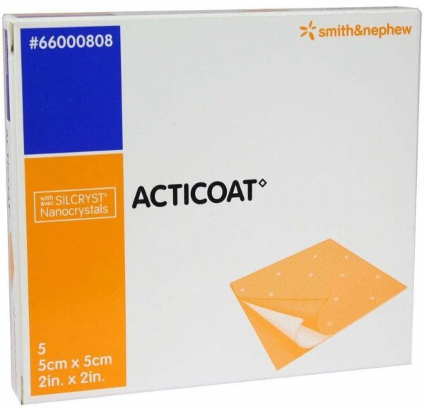 Acticoat 5 X 5 cm Antimikrobielle Wundauflage