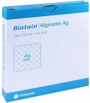 Biatain Alginate AG Kompressen 10x10 cm