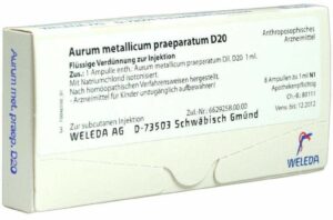 Aurum Metallicum Praeparatum D 20 Weleda 8 Ampullen