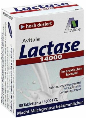 LACTASE 14.000 FCC 80 Tabletten im Spender