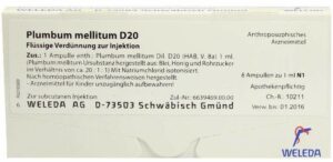 Plumbum Mellitum D 20 Weleda 8 X 1 ml Ampullen