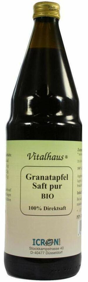 Granatapfel Saft Pur Bio Vitalhaus