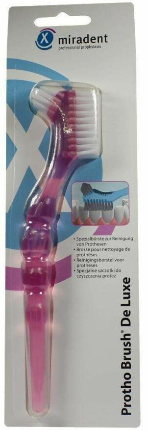 Miradent 1 Prothesenbürste Protho Brush Pink