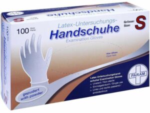 Handschuhe Einmal Latex Gepudert S