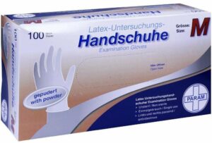 Handschuhe Einmal Latex Gepudert M 100 Handschuhe