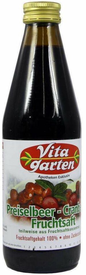 Vitagarten Preiselbeer Cranberry Fruchtsaft 330 ml