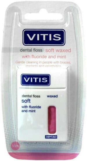 Vitis Zahnfloss Gewachst Mit Fluorid und Minze 1 Stück