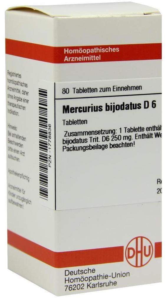 Mercurius Bijodatus D 6 Dhu 80 Tabletten