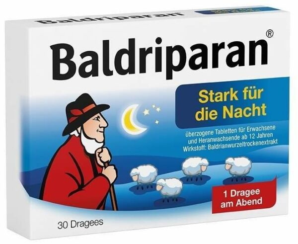 Baldriparan Stark für die Nacht 30 überzogene Tabletten