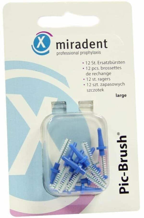 Miradent Pic Brush Interdentalbürste Blau 3 mm Large 12 Zahnbürste