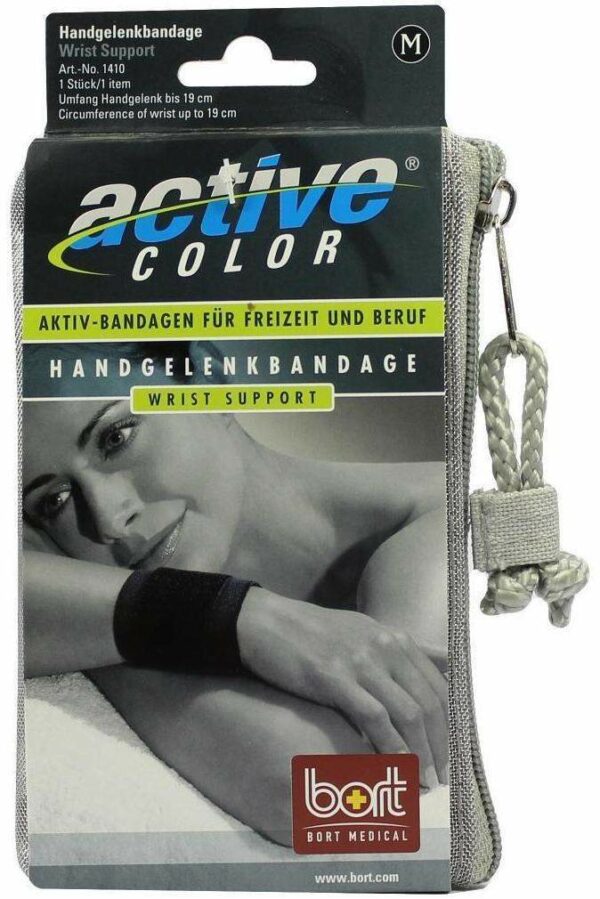 Bort Activecolor Handgelenkbandage Medium Schwarz