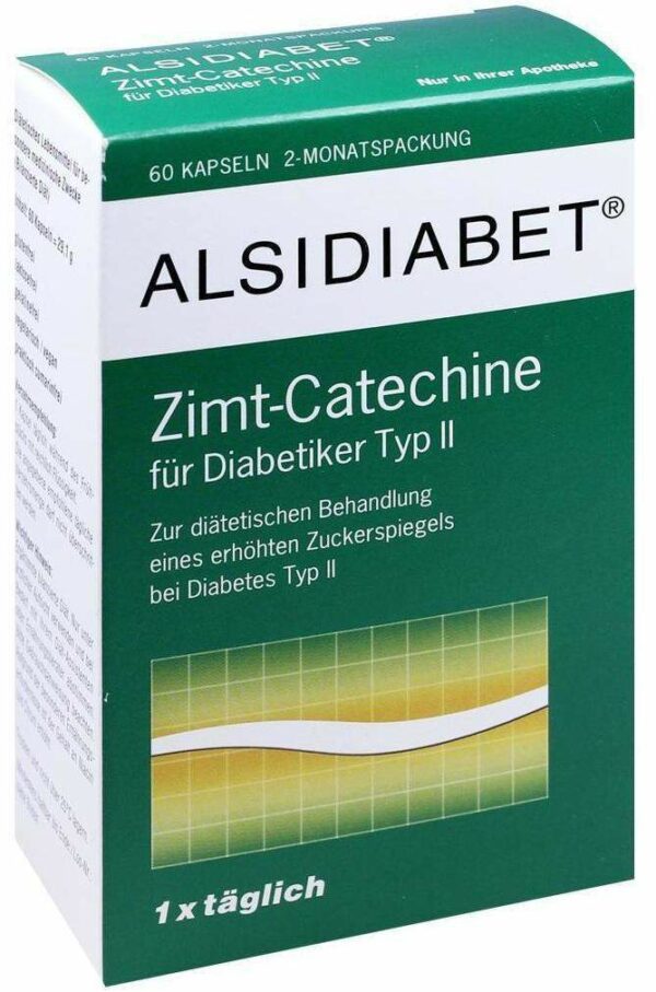 Alsidiabet Zimt Catechine Für Diabetes Typ II 60 Kapseln