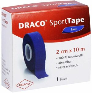 Draco Sporttape 1 Tapeverband 10 M  X 2 cm Blau