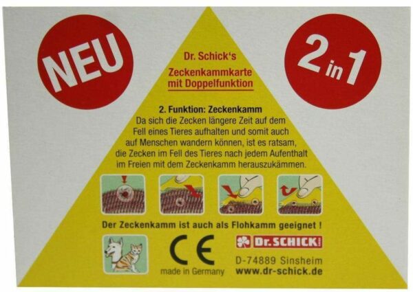 Zeckenkammkarte 1 Stück