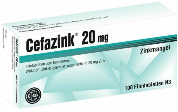 Cefazink 20 mg 100 Filmtabletten