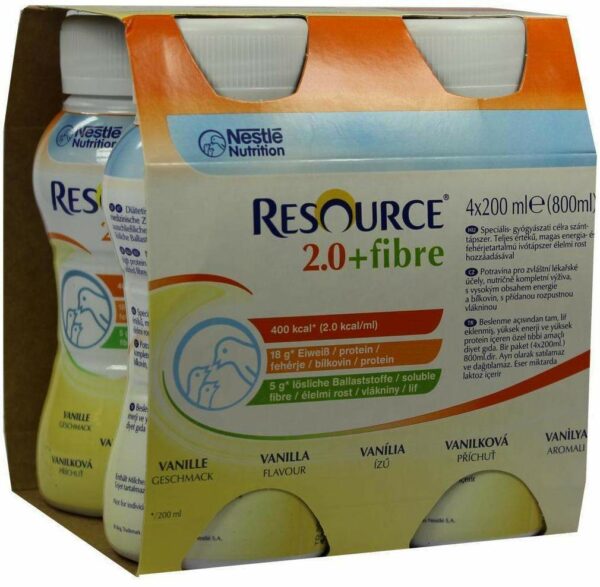 Resource 2.0 + Fibre Vanille 4 X 200 ml Flüssigkeit