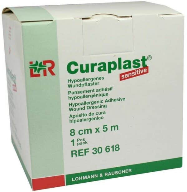 Curaplast 1 Wundschnellverband Sensitiv 8 cm X 5 M