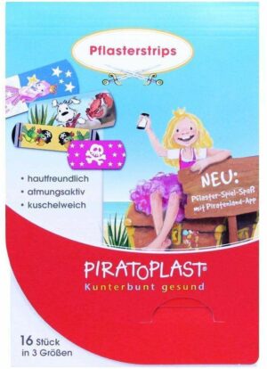 Piratoplast Mädchen Pflasterstrips 3 Größ