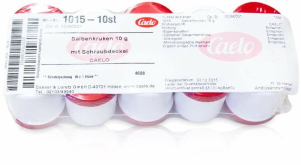 Salbenkruke Weiss 10 G Mit Schraubdeckel