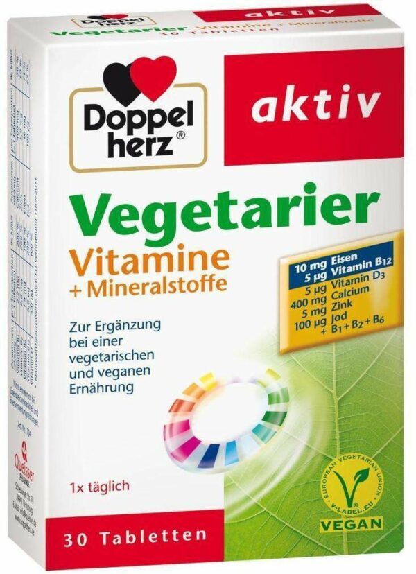 Doppelherz Vegetarier Vitamine + Mineralstoffe 30 Tabletten