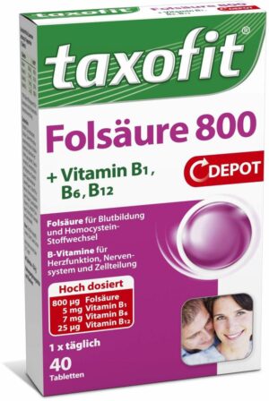 Taxofit Folsäure 800 Depot 40 Tabletten