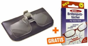 Brillenlupenvorsatz 2 Fach Groß + gratis Brillenputztücher 10 Stück