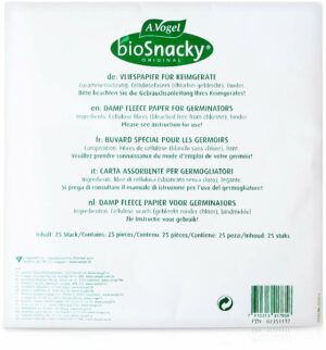 Bio Snacky Vliespapier Für Sprossengarten 25 Stück