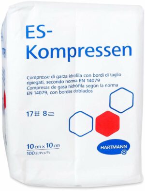 Es-Kompressen Unsteril 10x10 cm 8fach