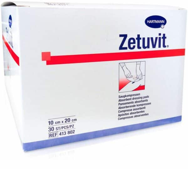 Zetuvit Saugkompresse Unsteril 10 X 20 cm 30 Kompressen Cpc