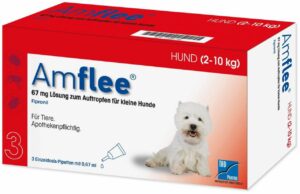 Amflee 67 mg Lösung zum Auftropfen Für Kleine Hunde 3 Pipetten