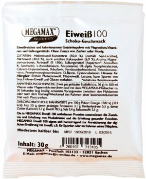 Megamax Eiweiß 100 Schoko 30 G Pulver