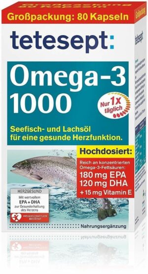 Tetesept Omega 3 1000 80 Kapseln