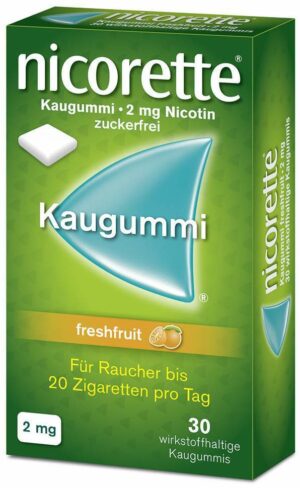 Nicorette 2 mg freshfruit Kaugummi 30 Stück