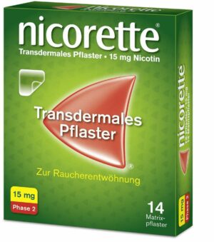 Nicorette TX Pflaster 15 mg 14 Matrixpflaster