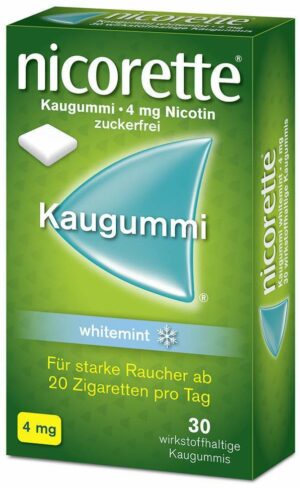 Nicorette Kaugummi 4 mg Whitemint 30 Kaugummis