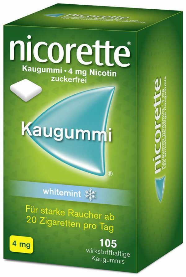 Nicorette Kaugummi 4 mg whitemint 105 Kaugummis